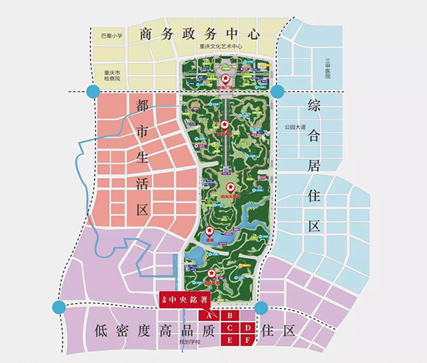 重慶金輝項目中央公園區(qū)域規(guī)劃圖